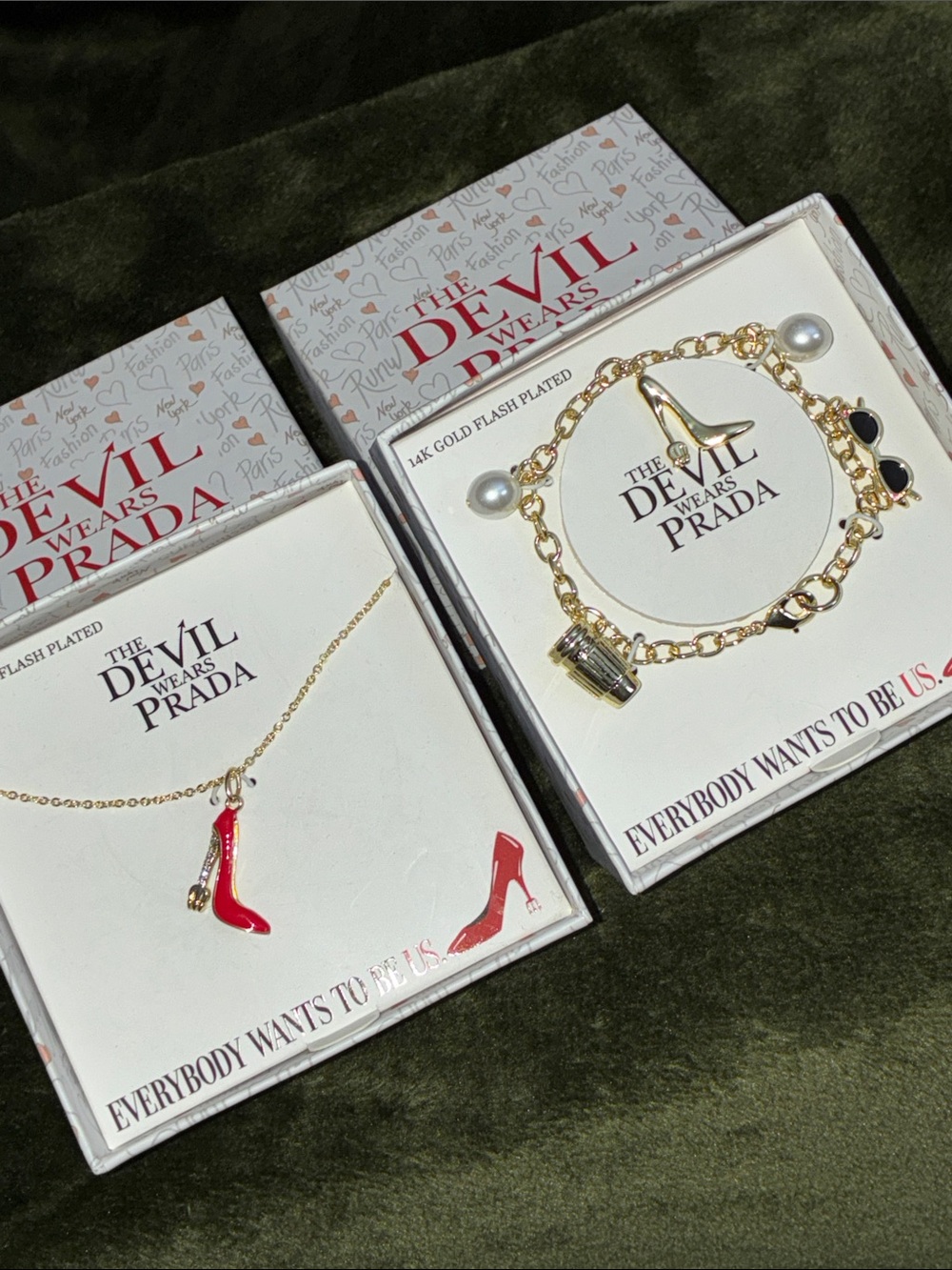 The devil Wears Prada Charm bracelet & necklace set